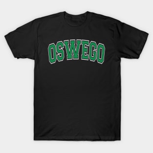 Oswego Ny New York Varsity Style Green Text T-Shirt